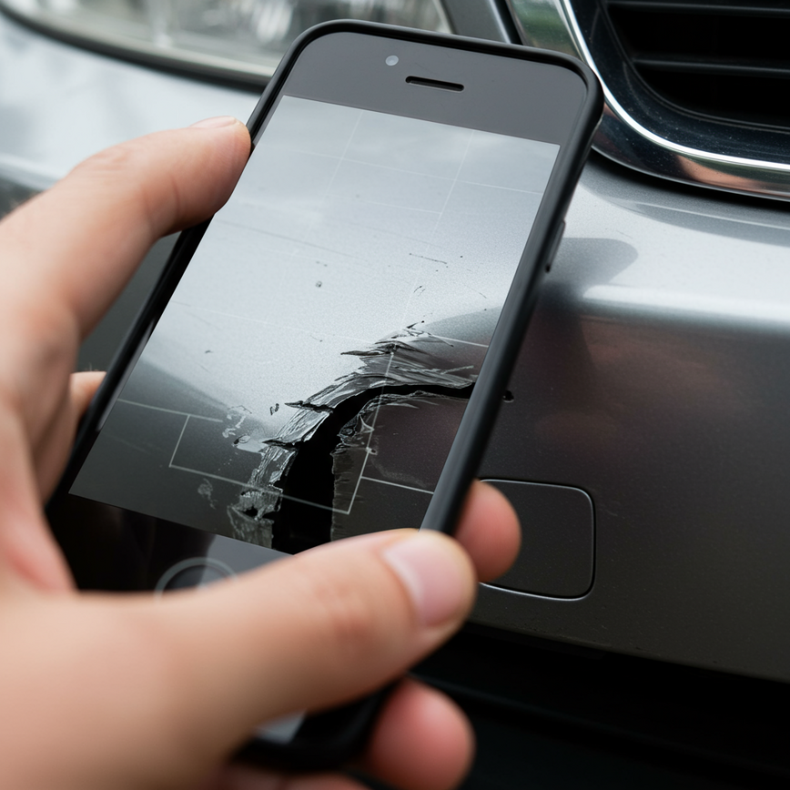 To visually represent the critical step of documenting the scene with a smartphone for evidence.